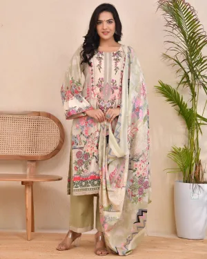 Pastel Garden Digital Printed Lawn Suit