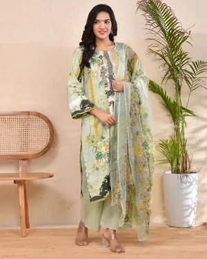 Meadow Bloom Printed Cotton Suit Set