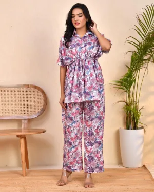 Tropical Garden Drawstring Co-ord Set