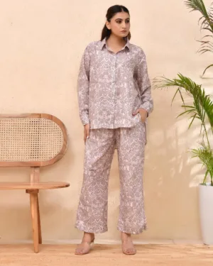 Brown Printed Co-ord Set