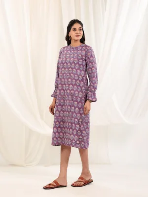 Lavender Twist Midi Dress