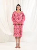 Rose Bloom Slit Dress