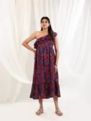 Scarlet Serenade One-Shoulder Maxi Dress