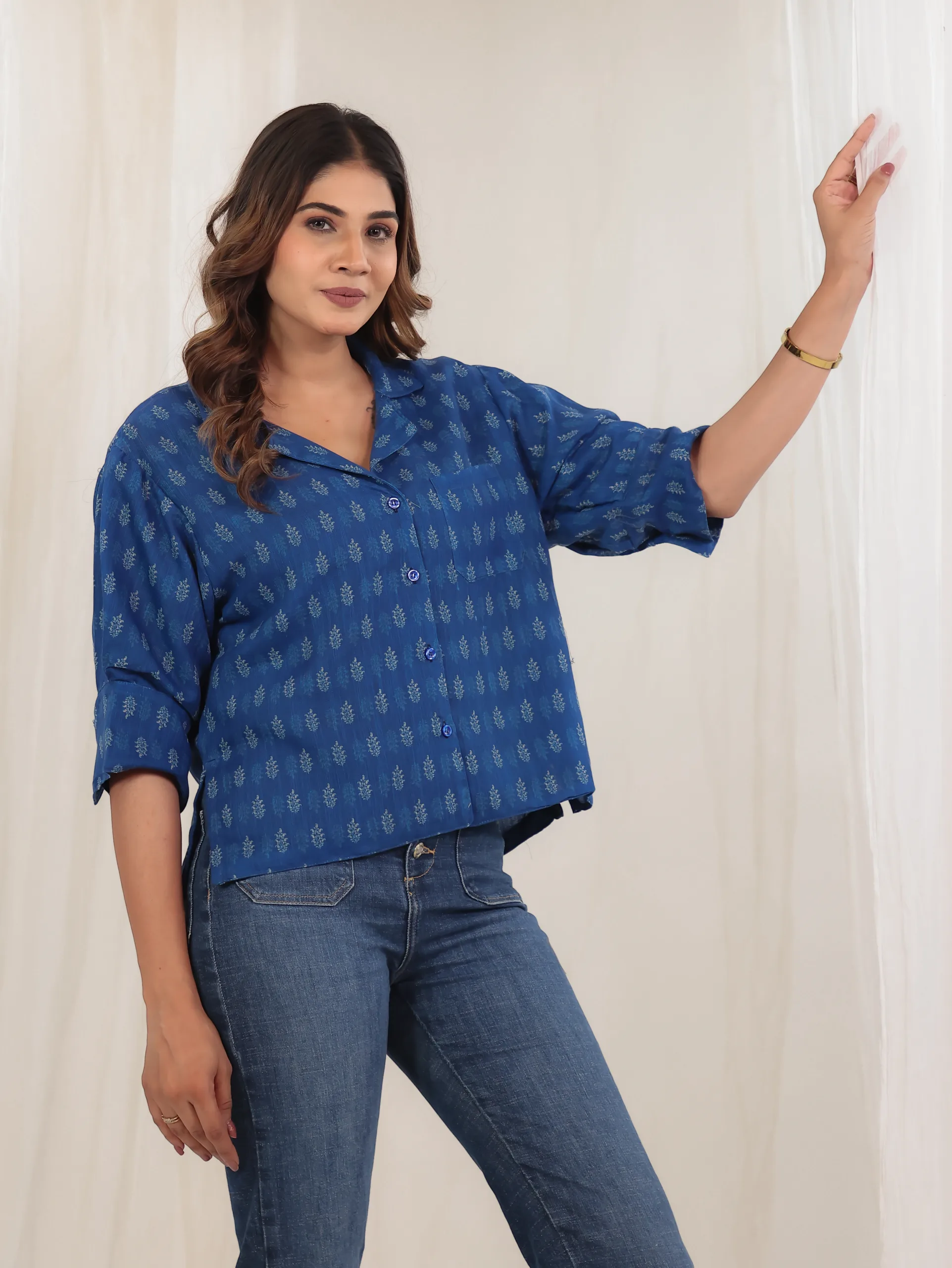 Indigo Whisper Digital Print Shirt Top 5 Indigo Whisper Digital Print Shirt Top - Image 5