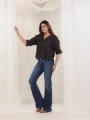 Midnight Mosaic Printed Shirt Top