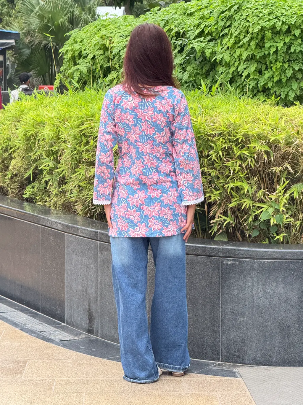 Blush Meadow Hand Block Printed Cotton Short Kurta 3 Blush Meadow Hand Block Printed Cotton Short Kurta