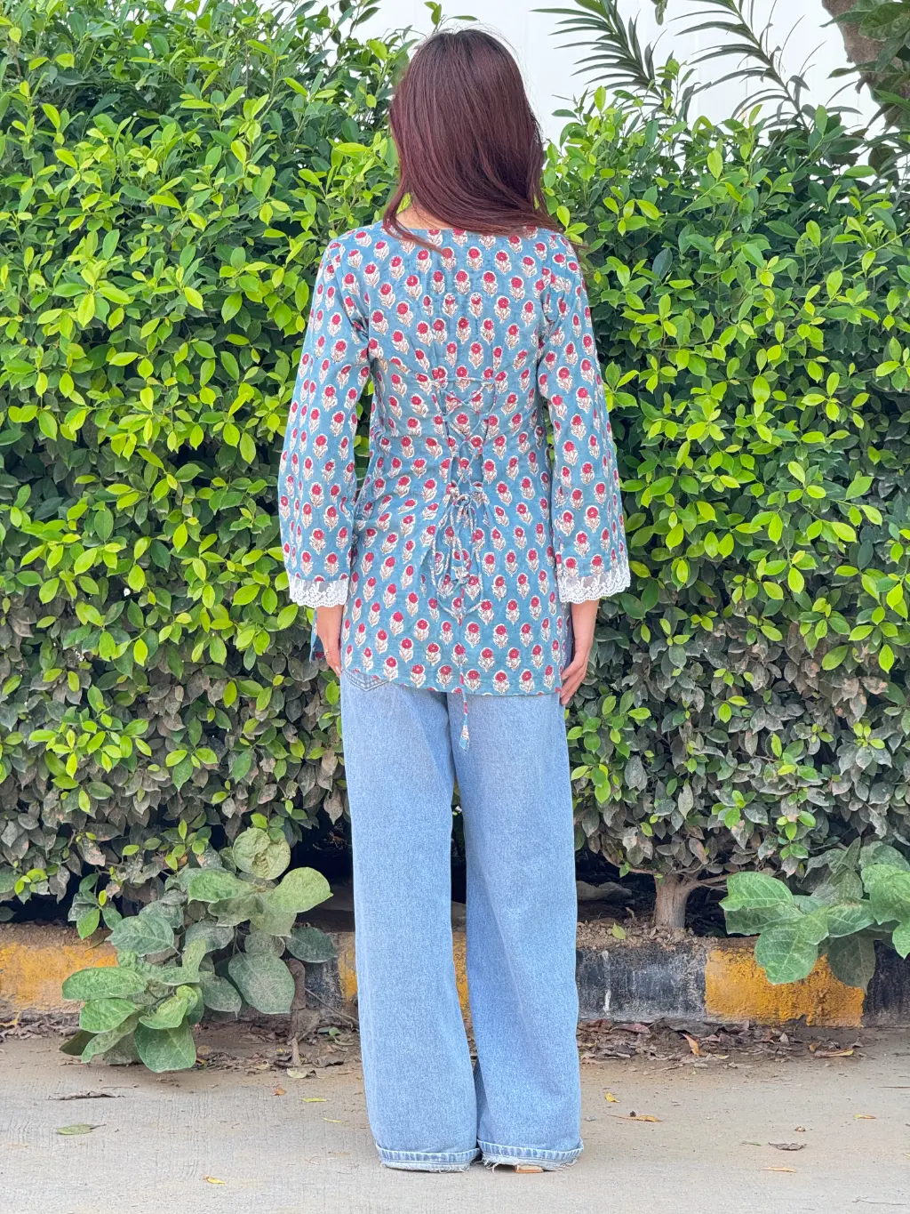 Gulrang Corset Hand Block Print Cotton Short Kurta 4 Gulrang Corset Hand Block Print Cotton Short Kurta
