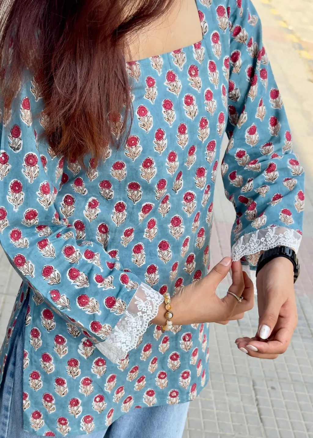 Gulrang Corset Hand Block Print Cotton Short Kurta 7 Gulrang Corset Hand Block Print Cotton Short Kurta
