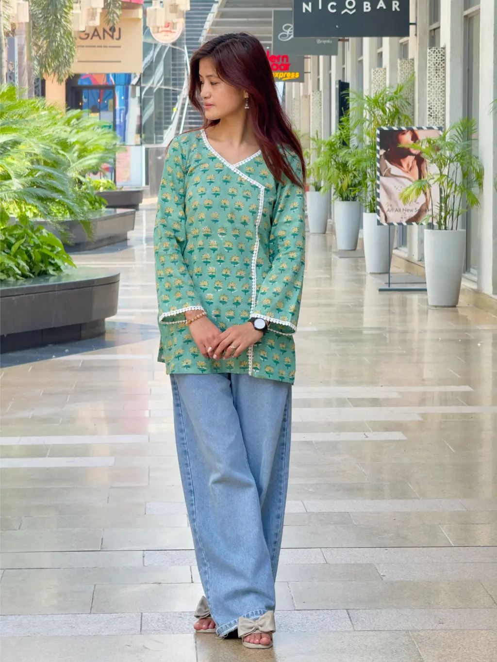 Meher Angrakha Hand Block Print Cotton Short Kurta 5 Meher Angrakha Hand Block Print Cotton Short Kurta