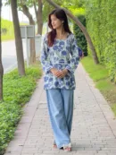 Noor Bloom Hand Block Print Cotton Short Kurta