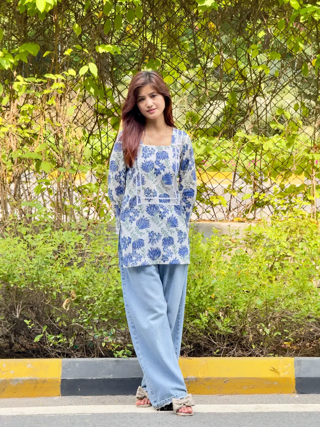 Noor Bloom Hand Block Print Cotton Short Kurta 5 Noor Bloom Hand Block Print Cotton Short Kurta