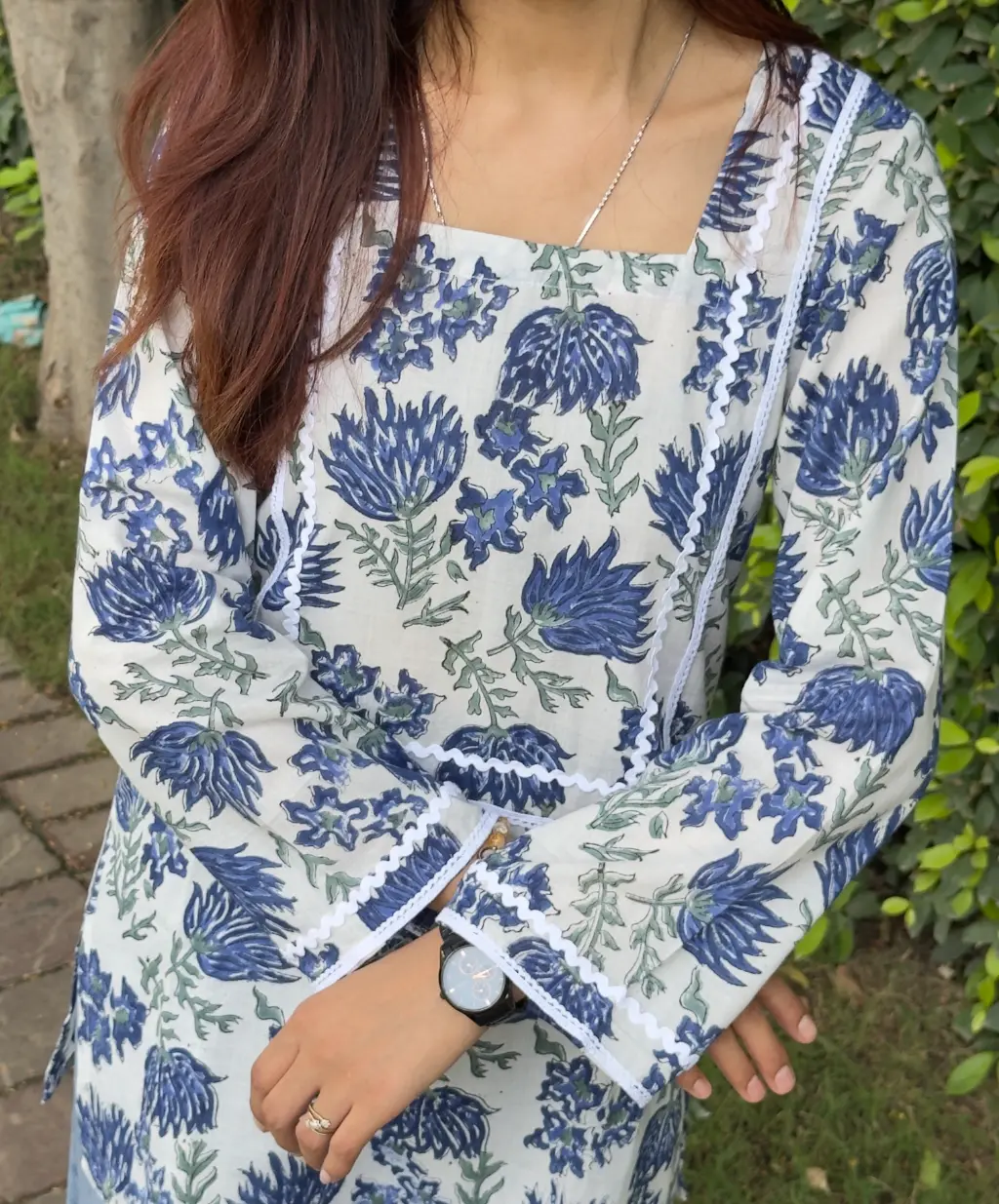 Noor Bloom Hand Block Print Cotton Short Kurta 7 Noor Bloom Hand Block Print Cotton Short Kurta