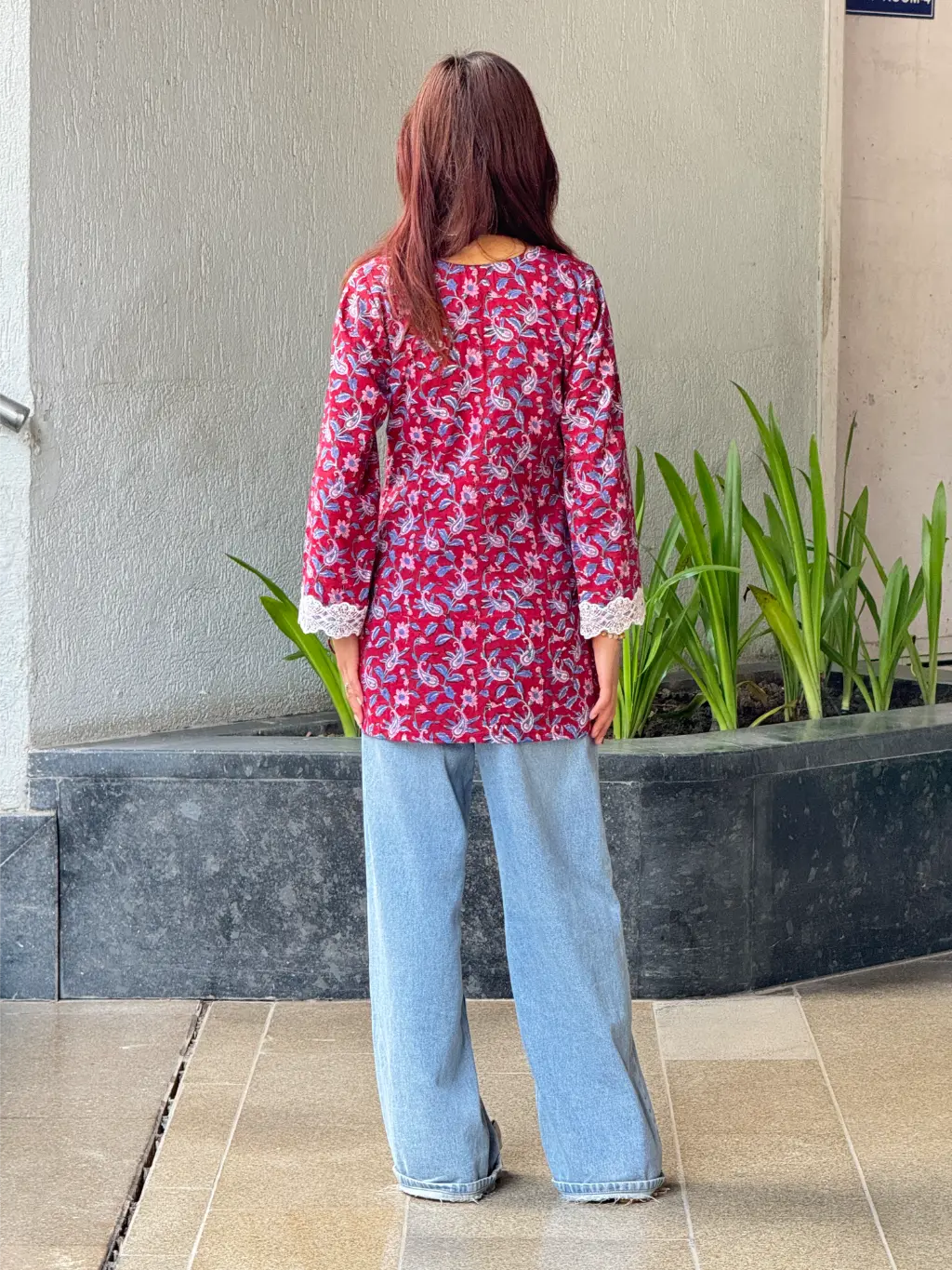 Ruhani Bloom Hand Block Print Cotton Short Kurta 4 Ruhani Bloom Hand Block Print Cotton Short Kurta